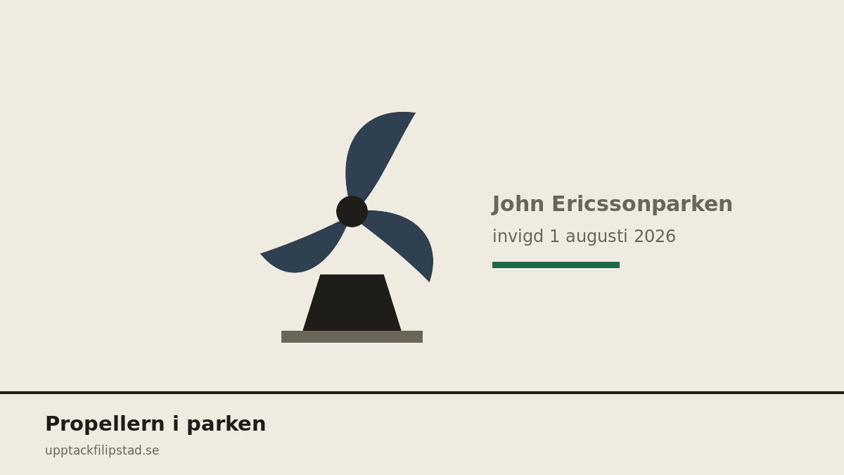 John Ericssonparken invigd — propellern står högst upp på monumentet